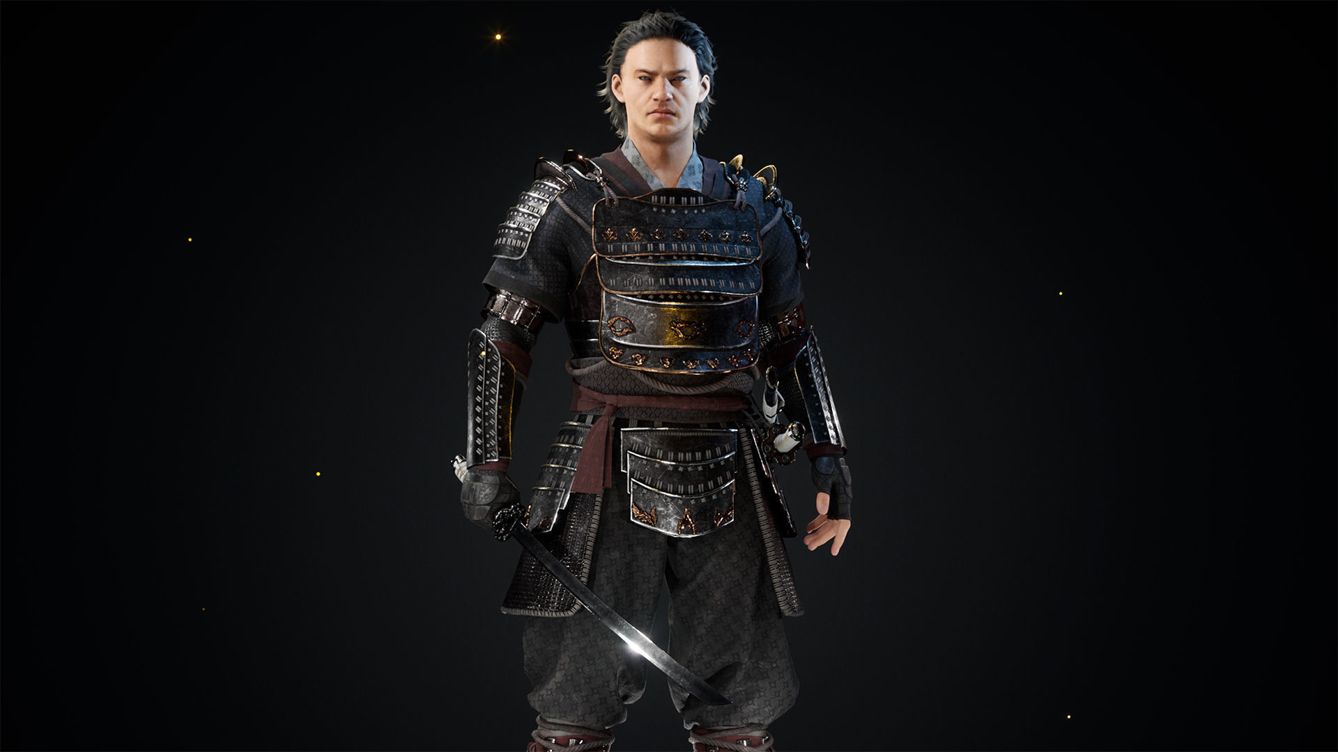 Asian warriors pack Low-poly 3D model_5