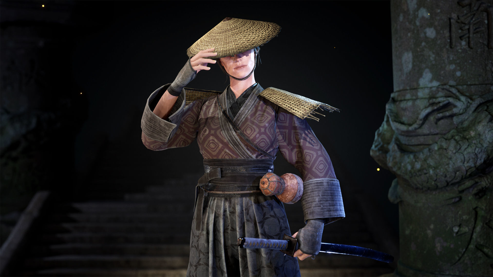 Asian warriors pack Low-poly 3D model_18