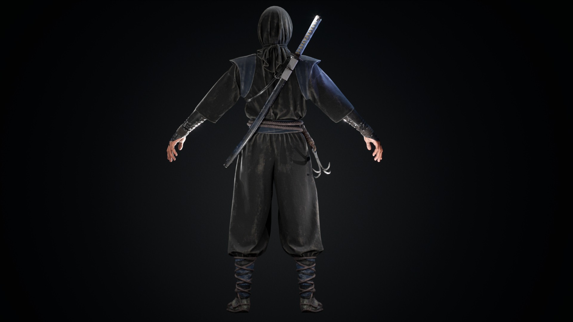 Asian warriors pack Low-poly 3D model_39