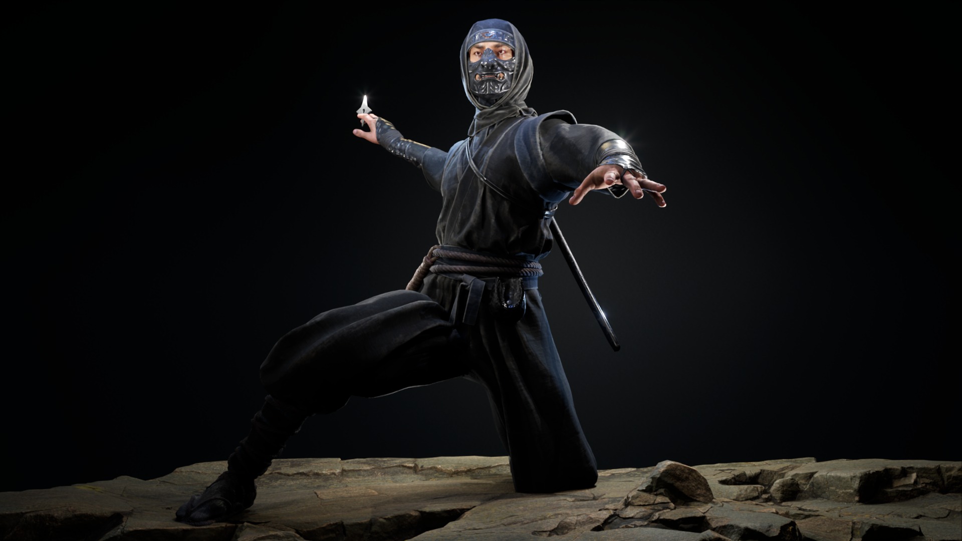 Asian warriors pack Low-poly 3D model_34