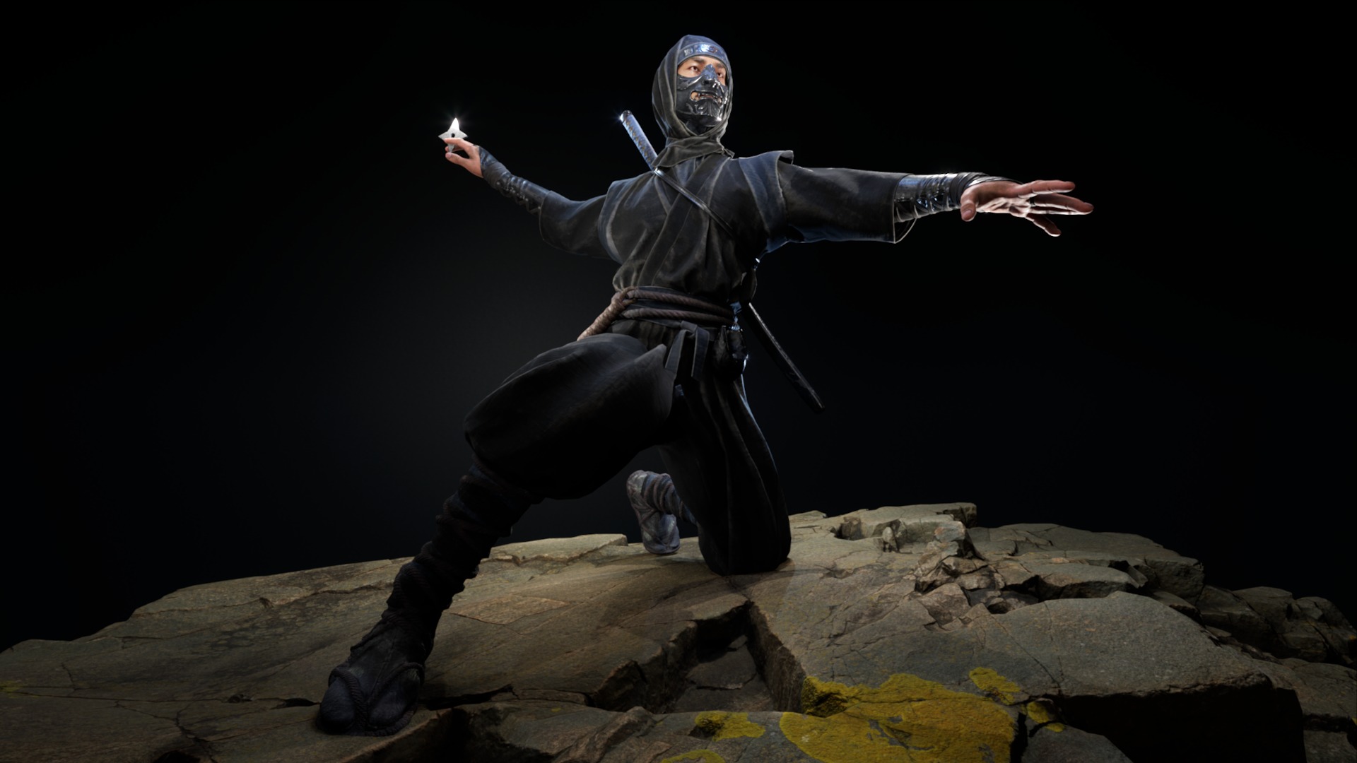 Asian warriors pack Low-poly 3D model_36