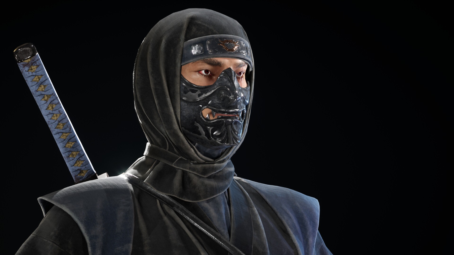 Asian warriors pack Low-poly 3D model_35