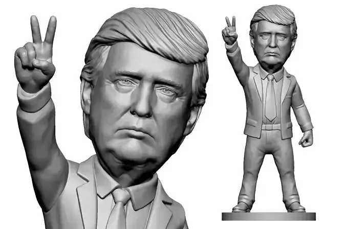 Donald Trump Winner Bobblehead Figurine 3D print model