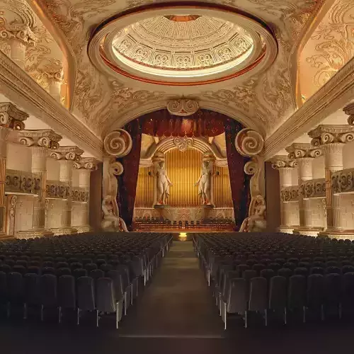 Symphony Hall Low polygon set Low-poly 3D model