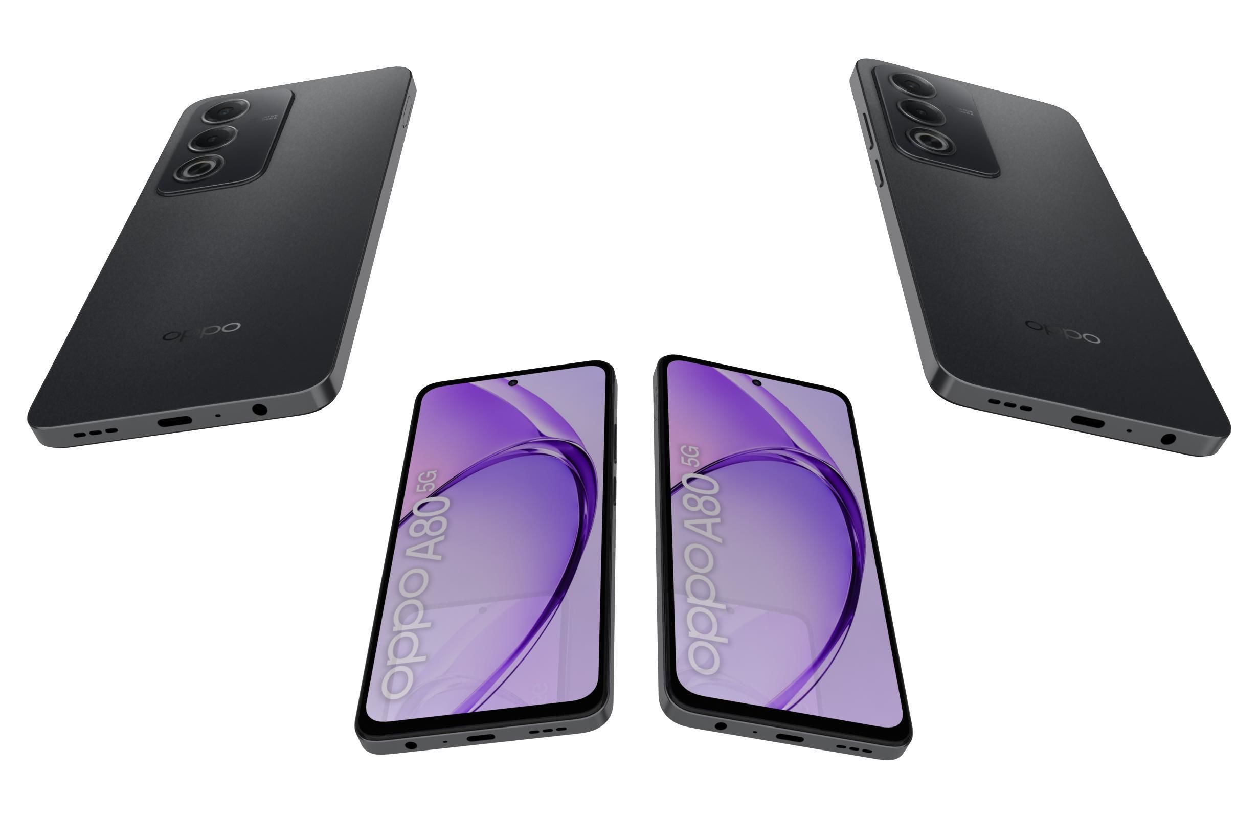 Oppo A80 Starry Black 3D model_3