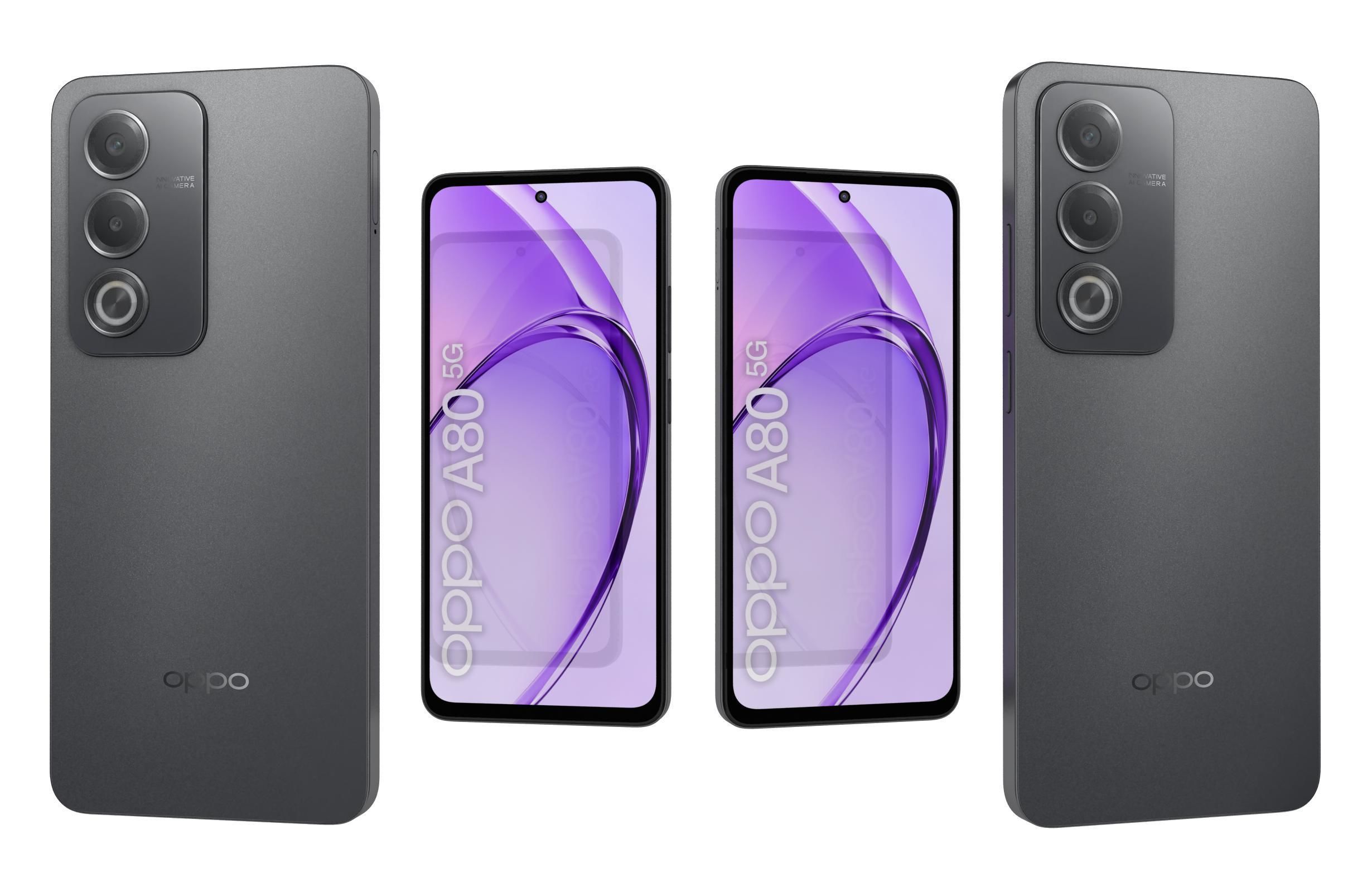 Oppo A80 Starry Black 3D model_4