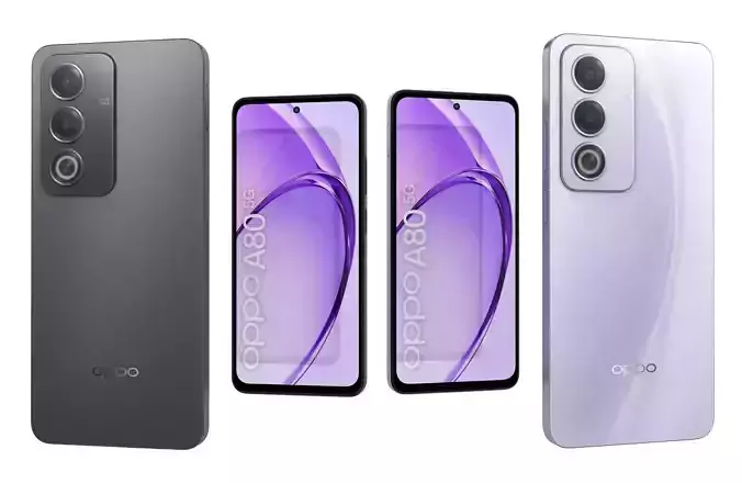 Oppo A80 Moonlight Purple And Starry Black