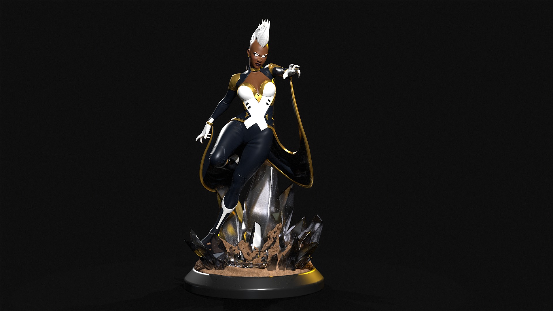 Storm Fanart Statue for 3D Printing 3D print model_6