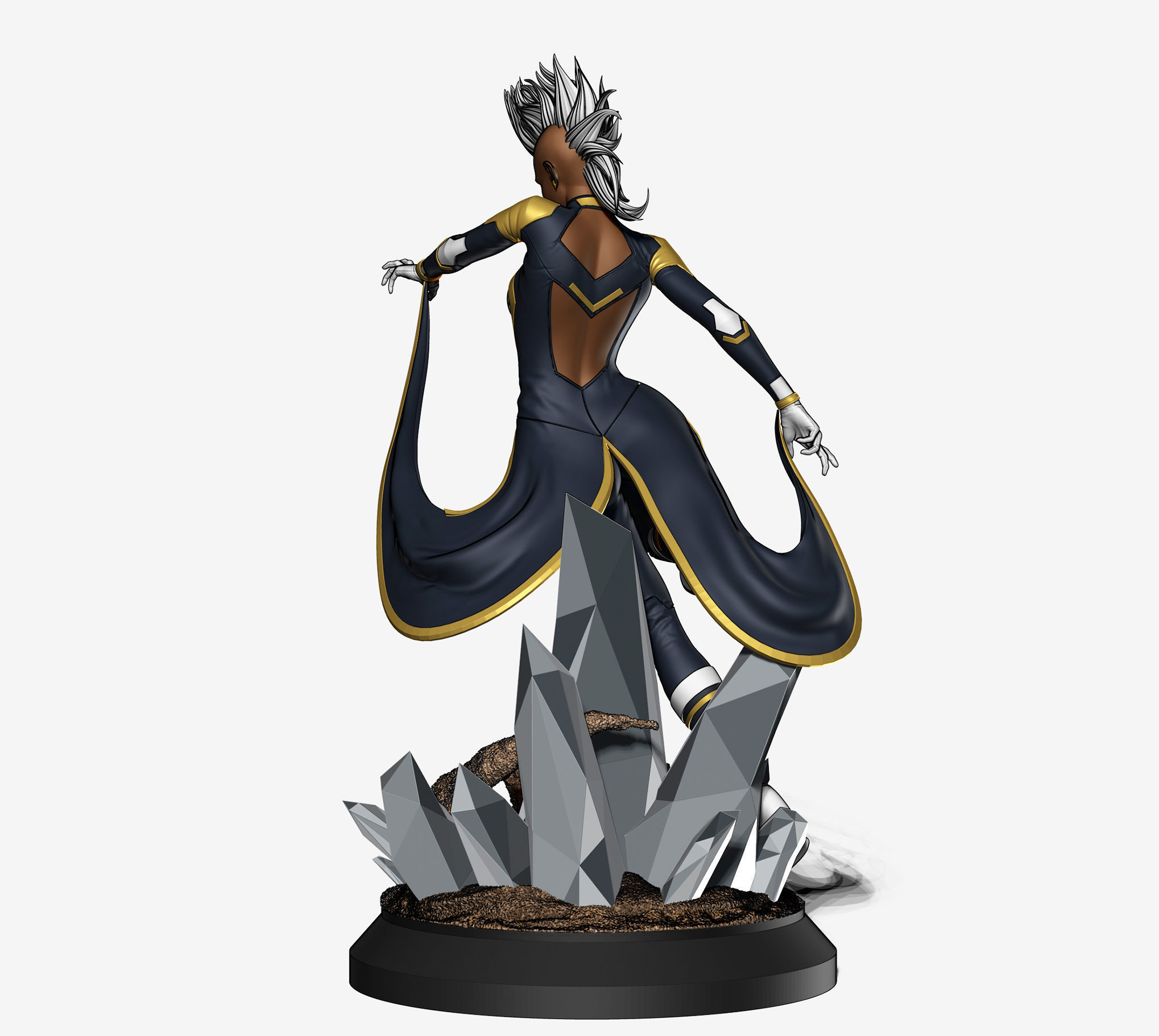 Storm Fanart Statue for 3D Printing 3D print model_3