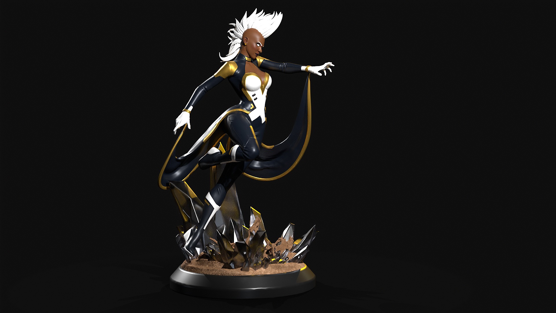Storm Fanart Statue for 3D Printing 3D print model_9