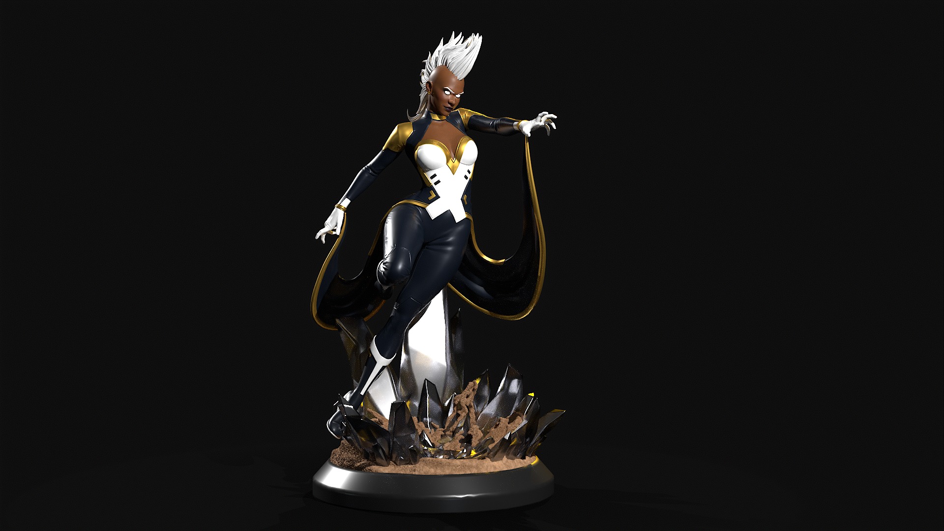 Storm Fanart Statue for 3D Printing 3D print model_7