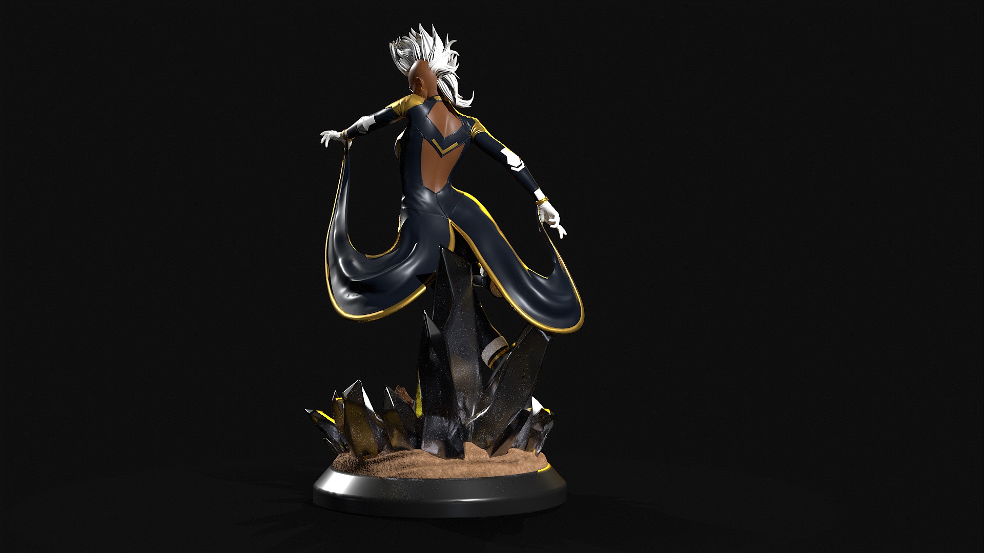 Storm Fanart Statue for 3D Printing 3D print model_8