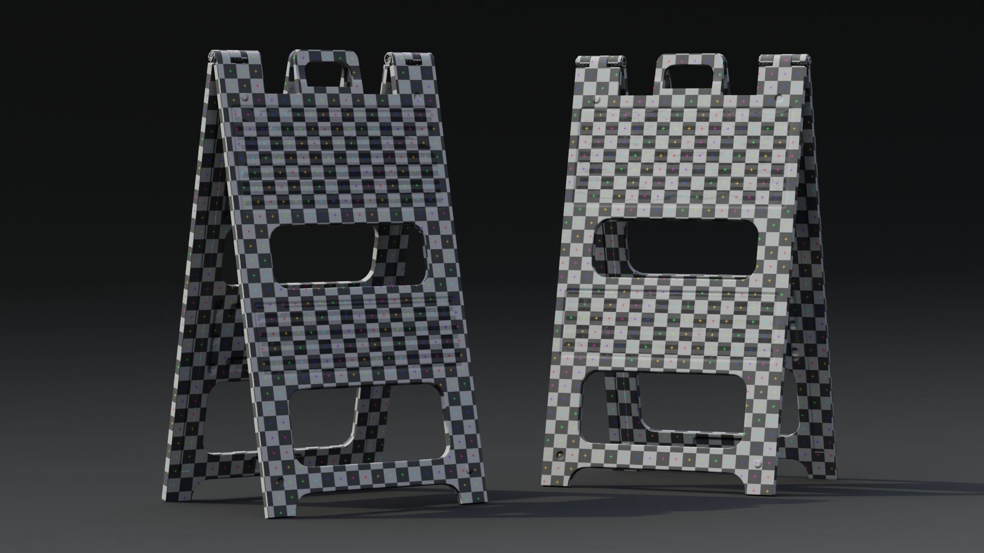 Plastic Barricade B  PBR Game-Ready Low-poly 3D model_7