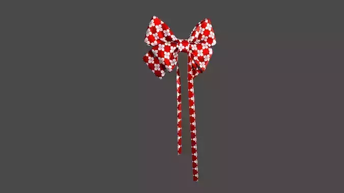 Gift Bow Low-poly 3D model