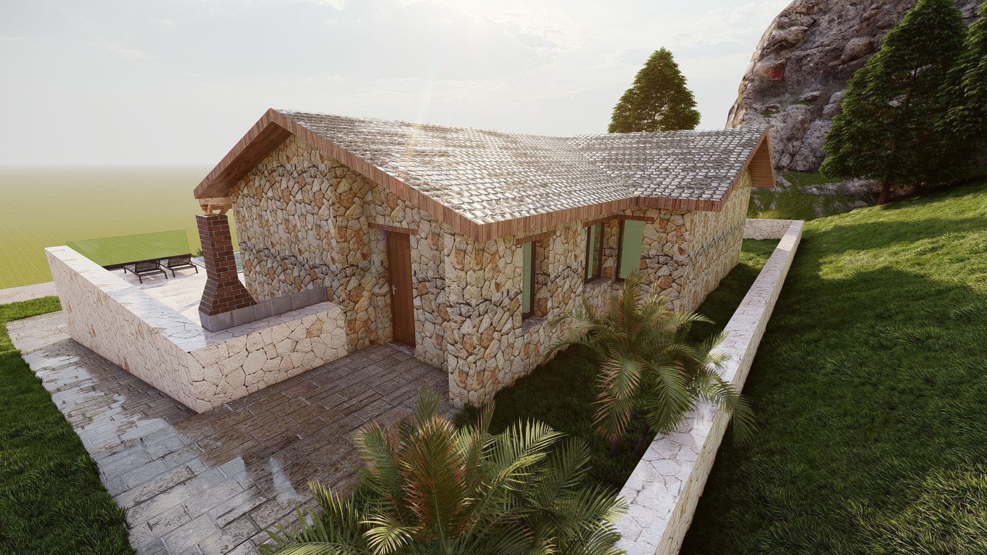 STONE HOUSE 3D model_5