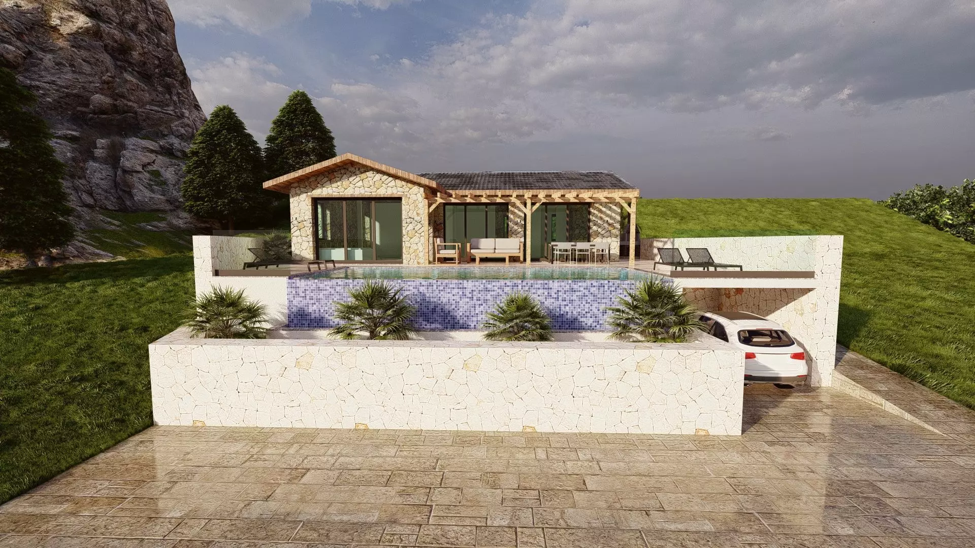 STONE HOUSE 3D model_0