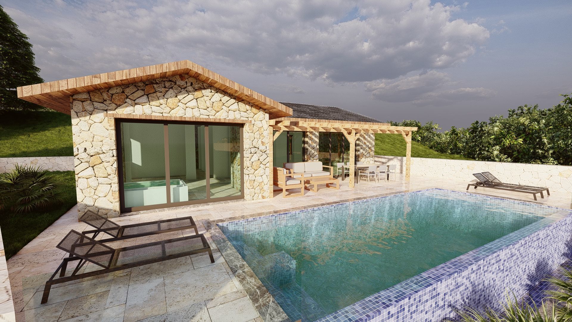 STONE HOUSE 3D model_2