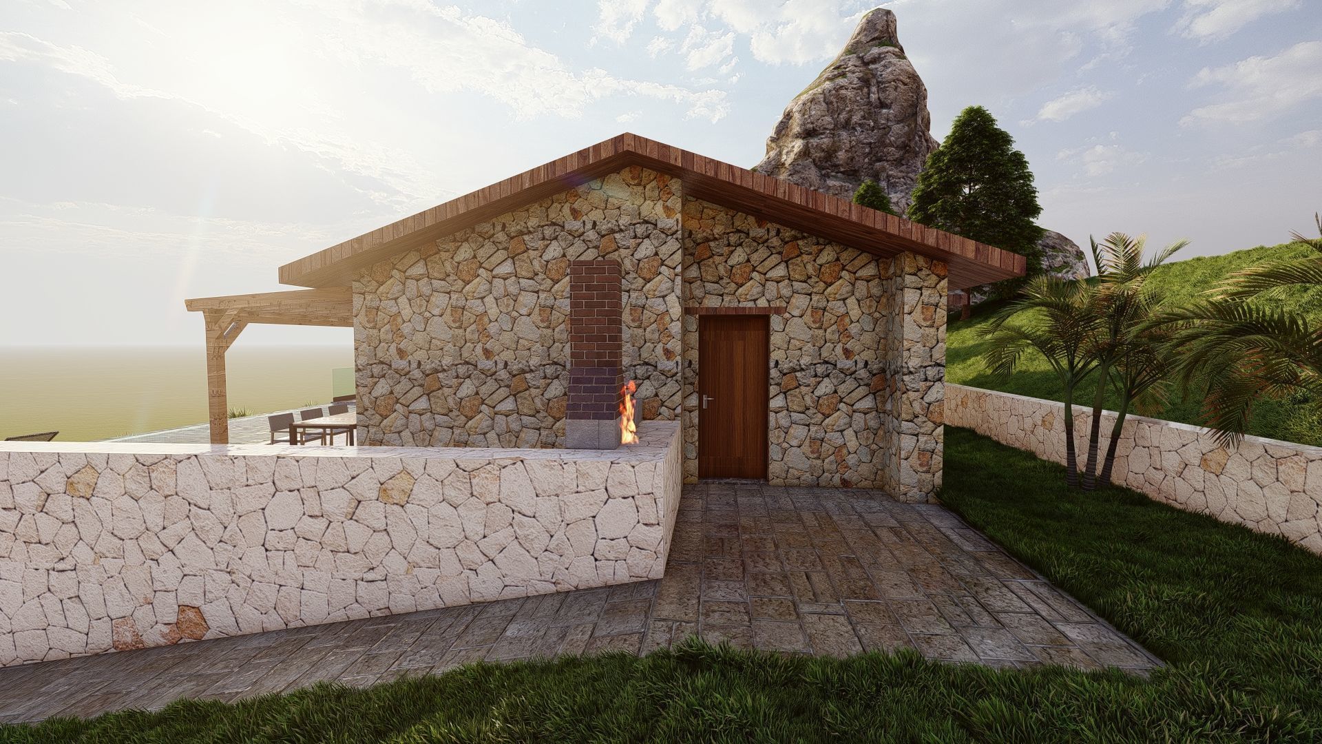 STONE HOUSE 3D model_4