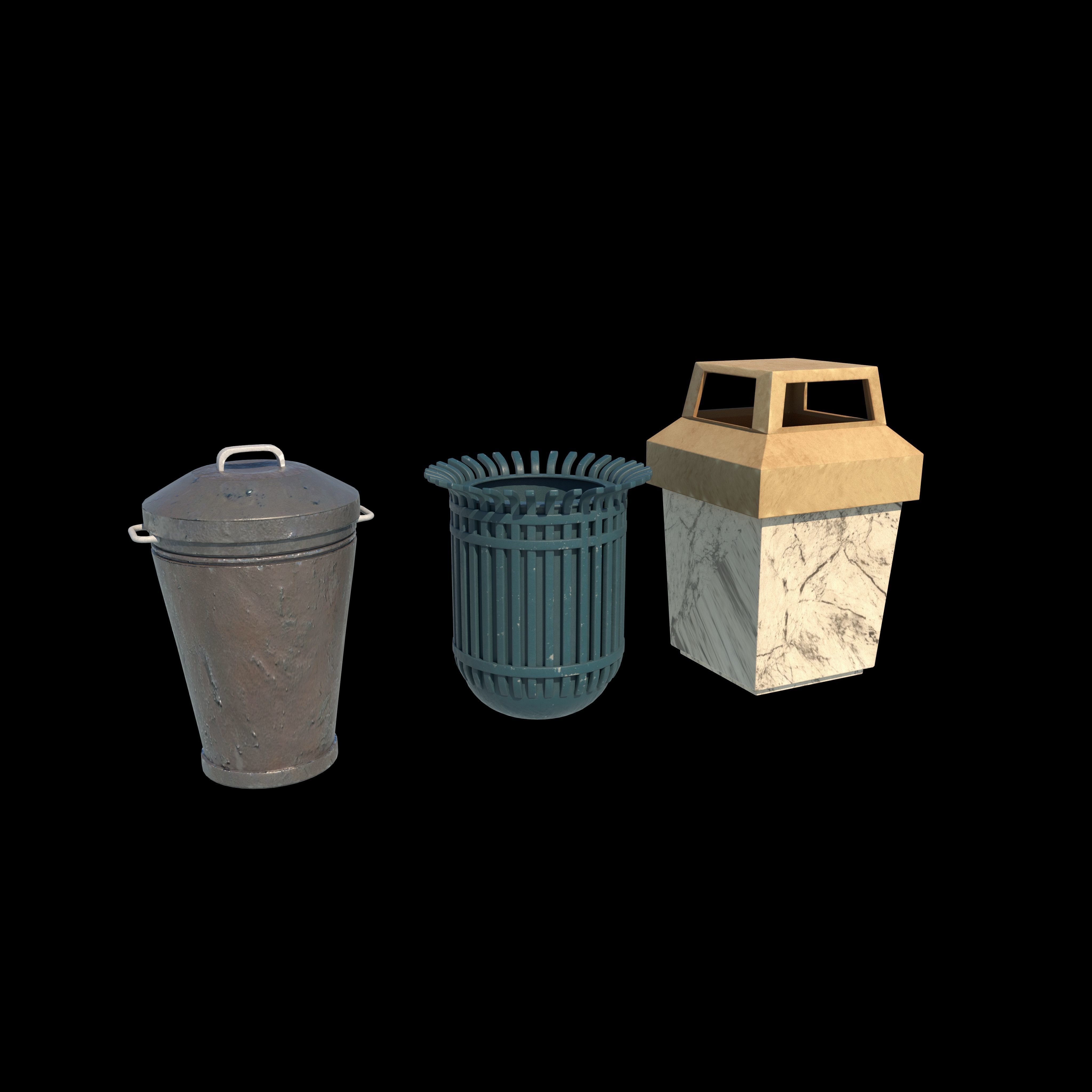 Trash Can 3D model_5