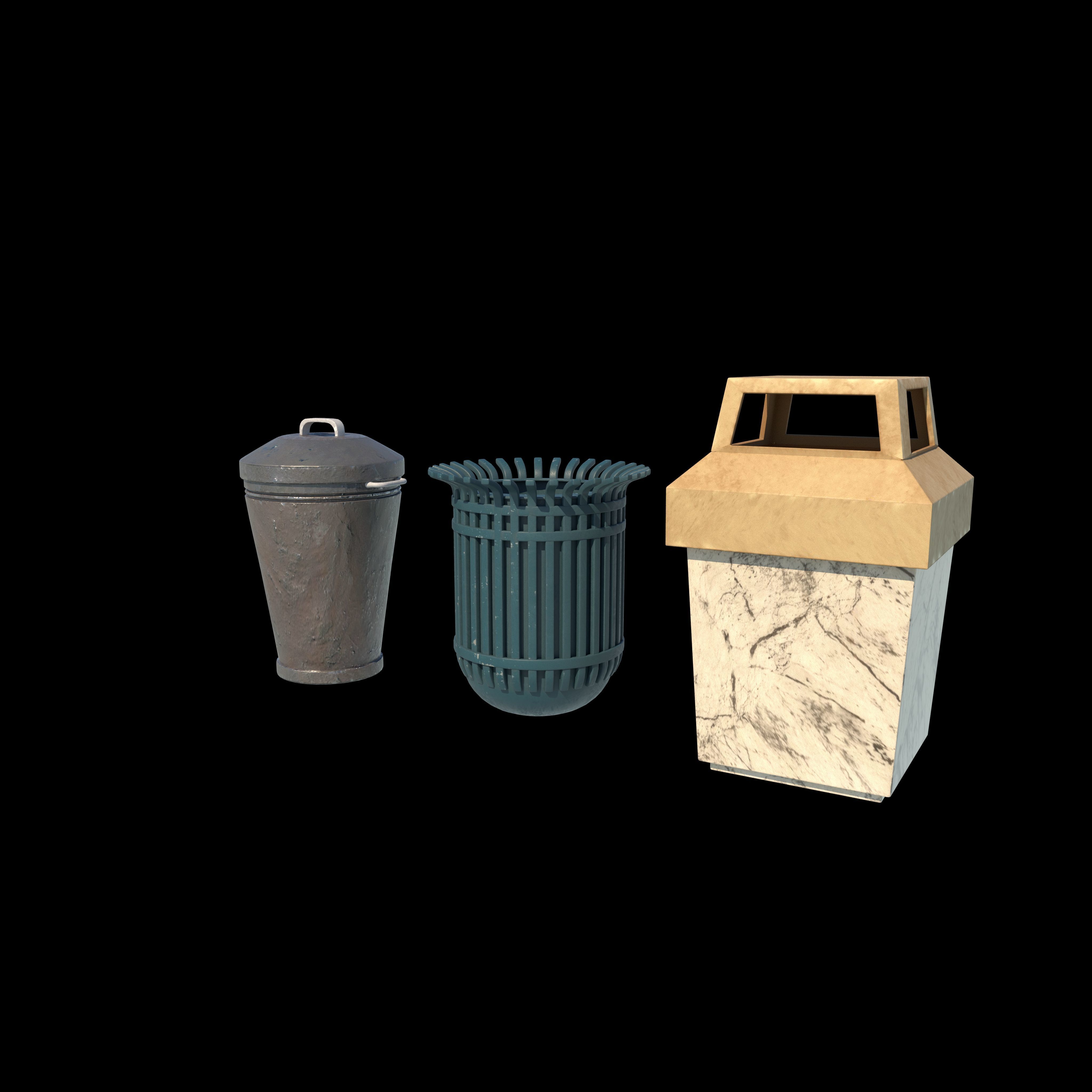Trash Can 3D model_2