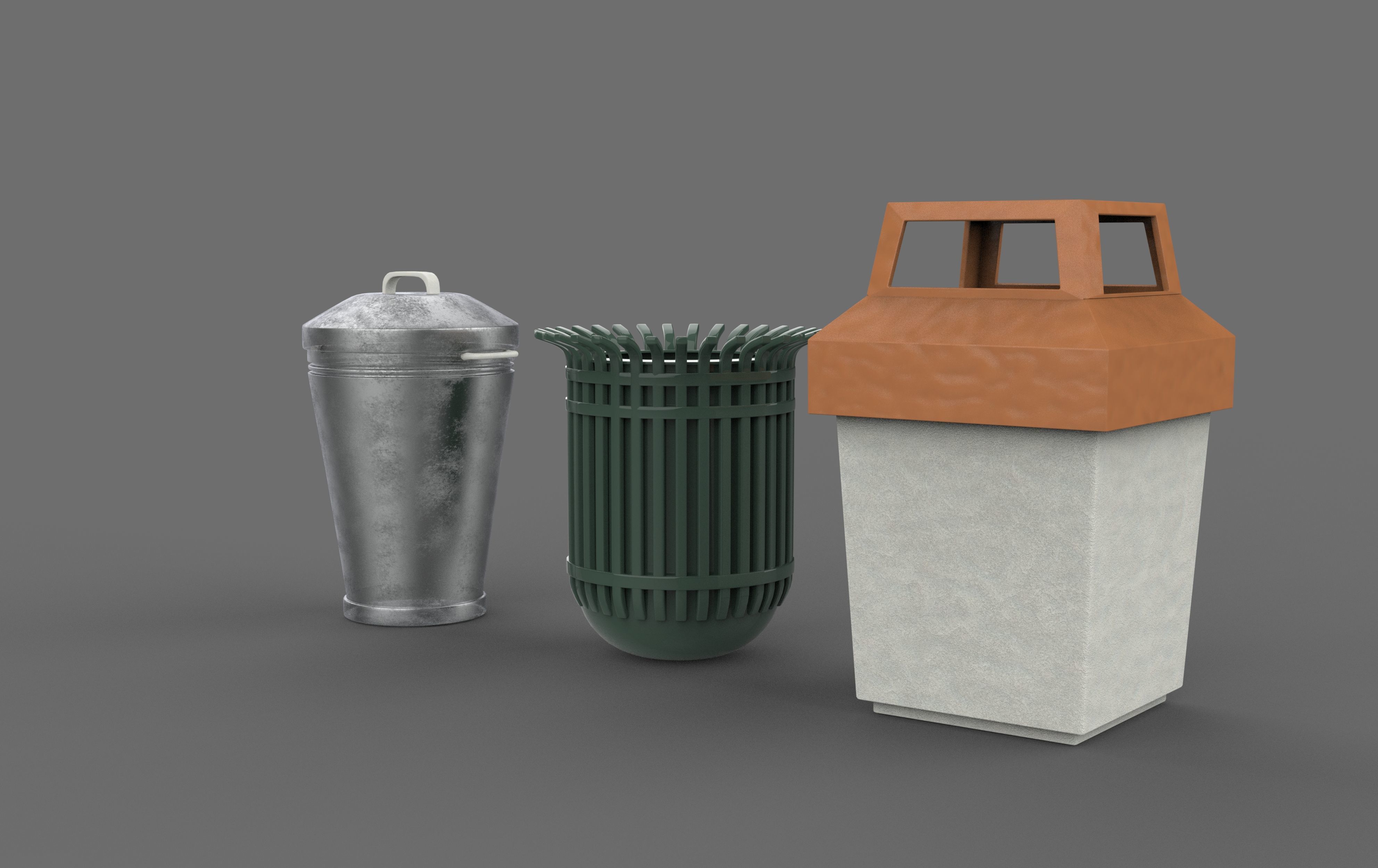 Trash Can 3D model_7