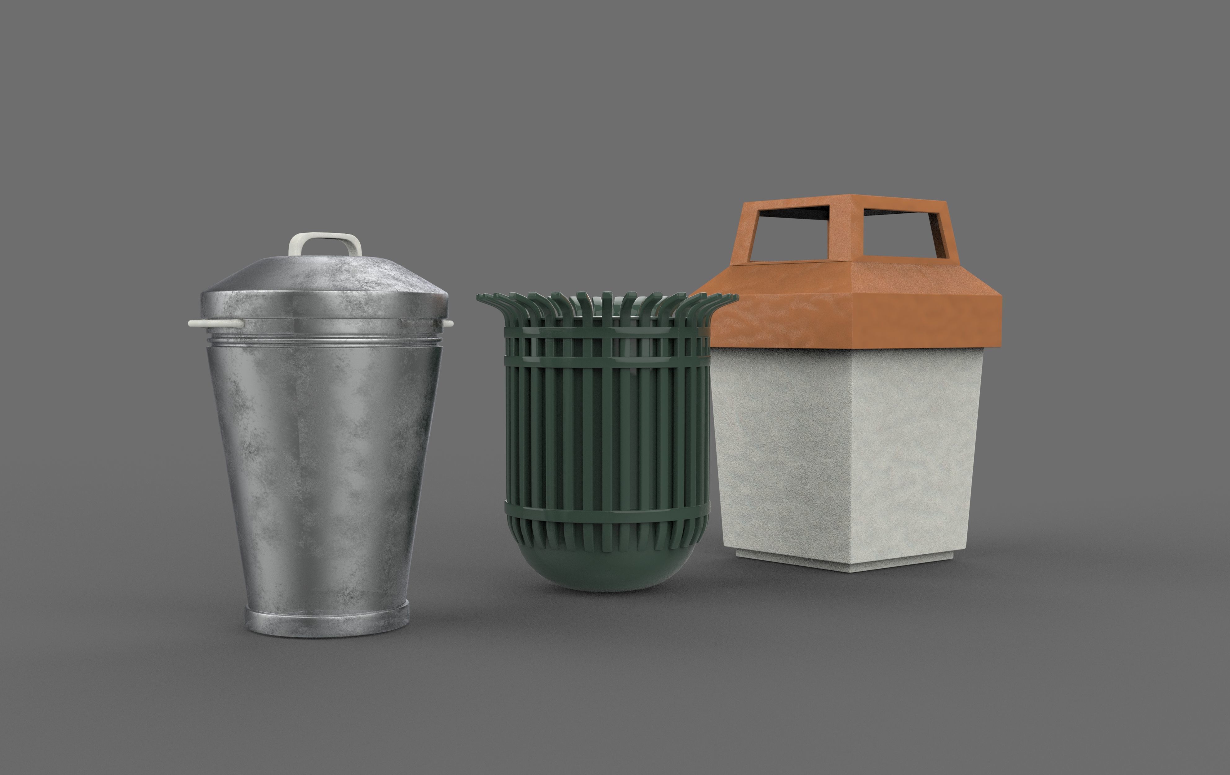 Trash Can 3D model_6