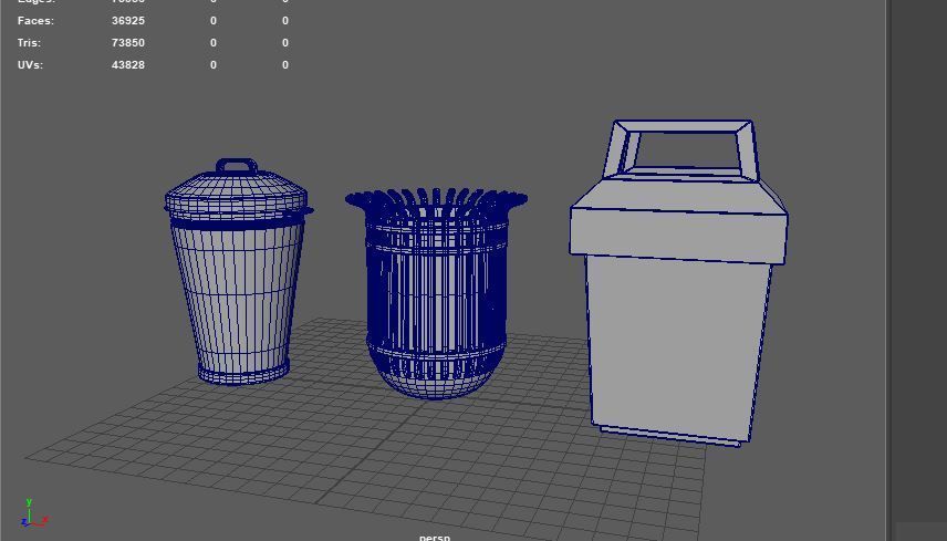 Trash Can 3D model_10