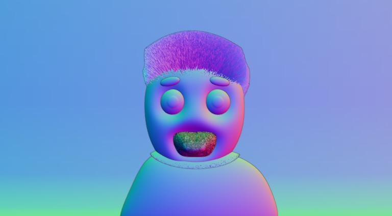 face human 3D cartoon 3D model_2