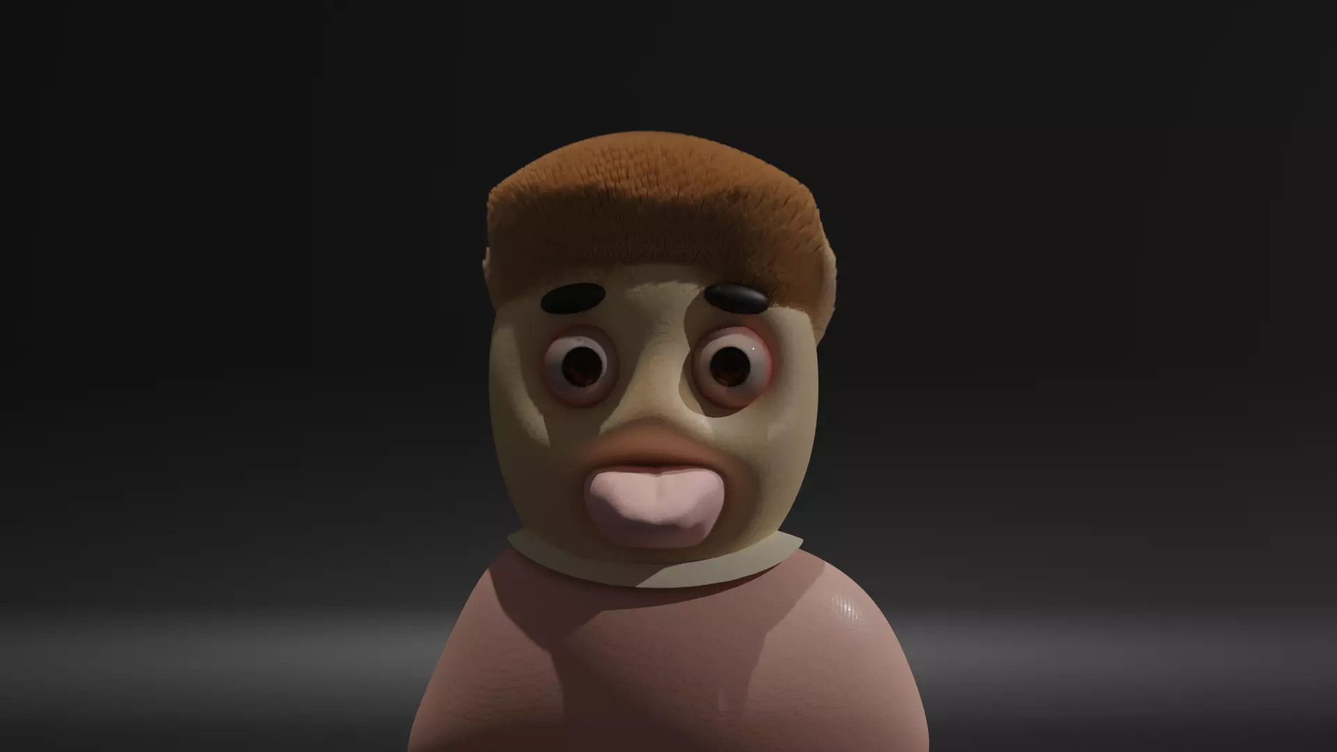 face human 3D cartoon 3D model_0
