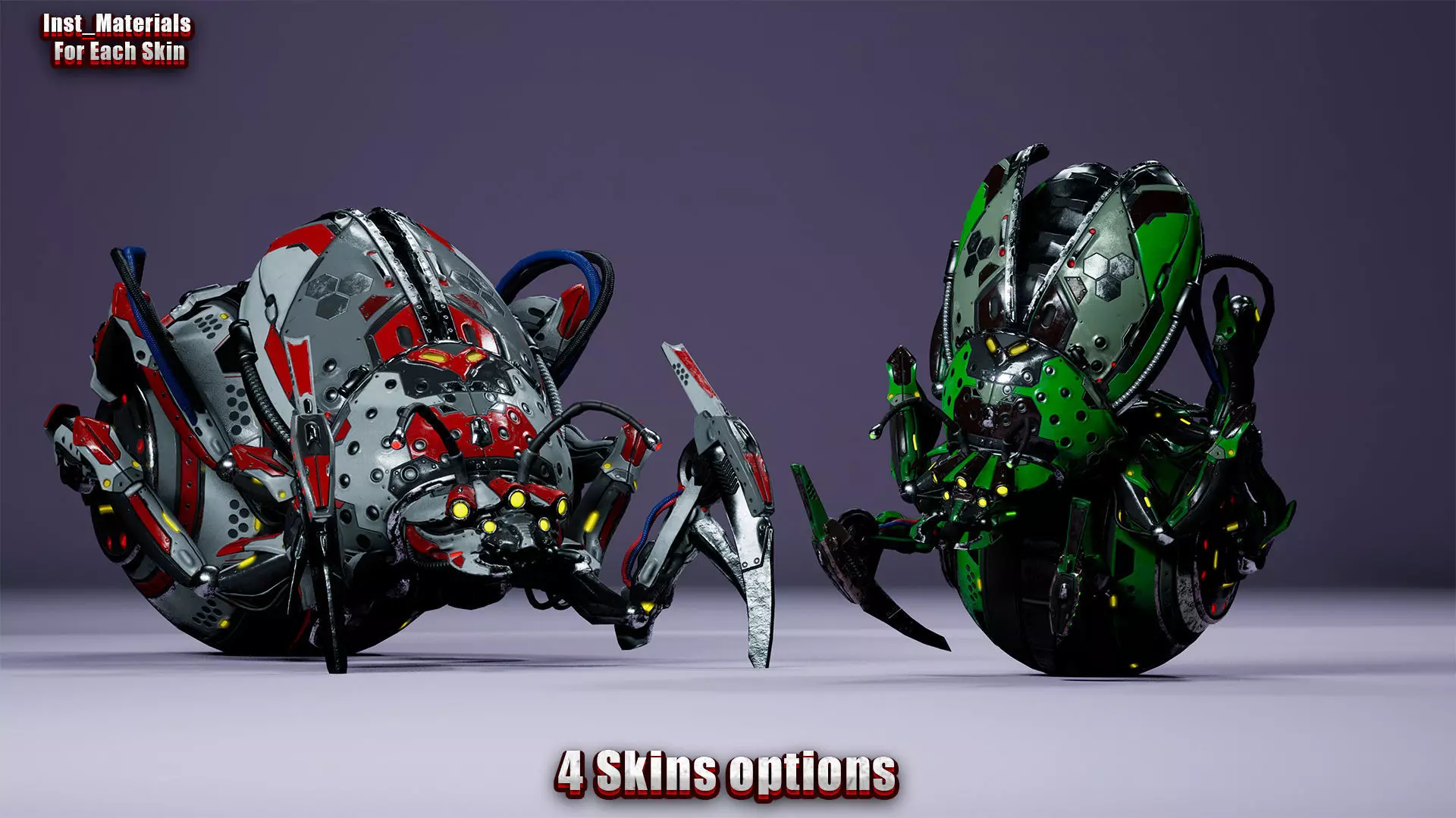 Sci-Fi Insect Miner Beetle Low-poly 3D model_0