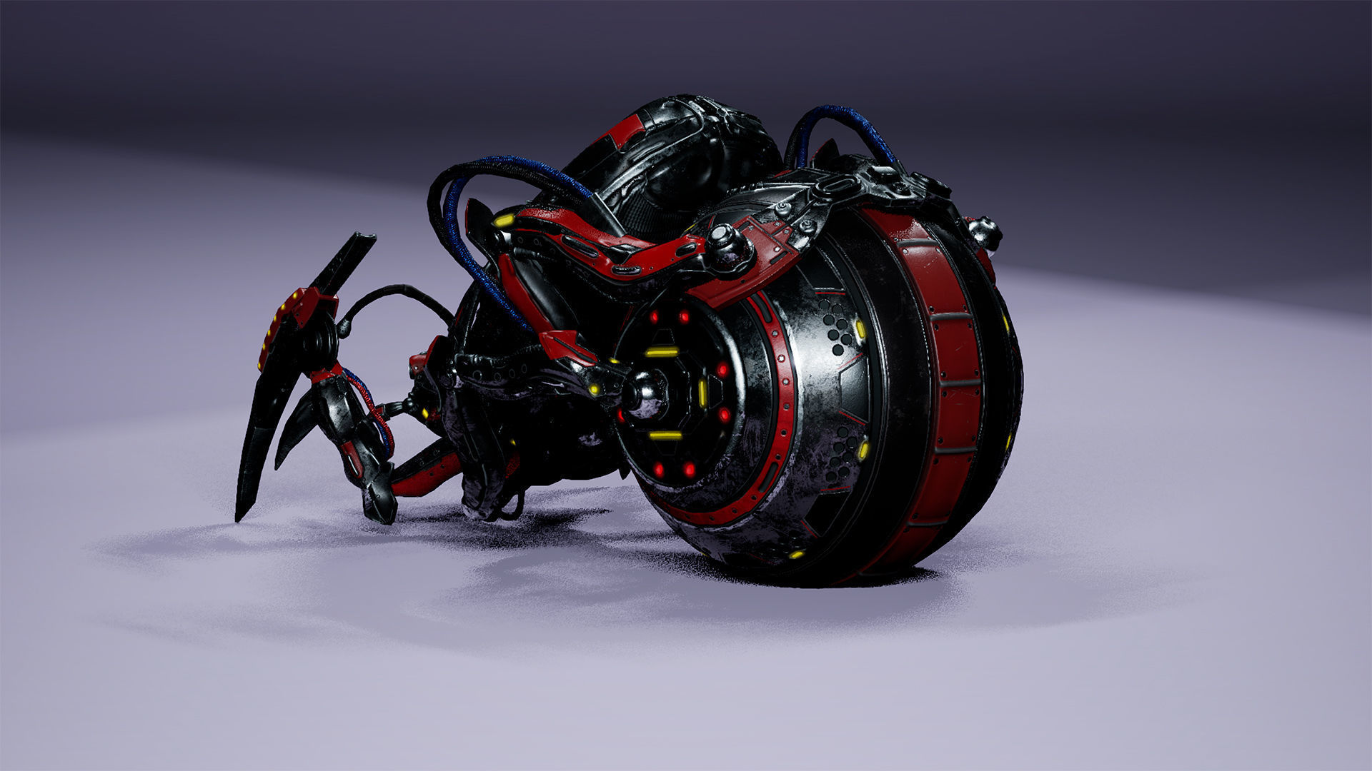 Sci-Fi Insect Miner Beetle Low-poly 3D model_16