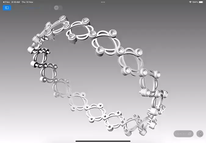 Bangle into ring cad file 3D print model