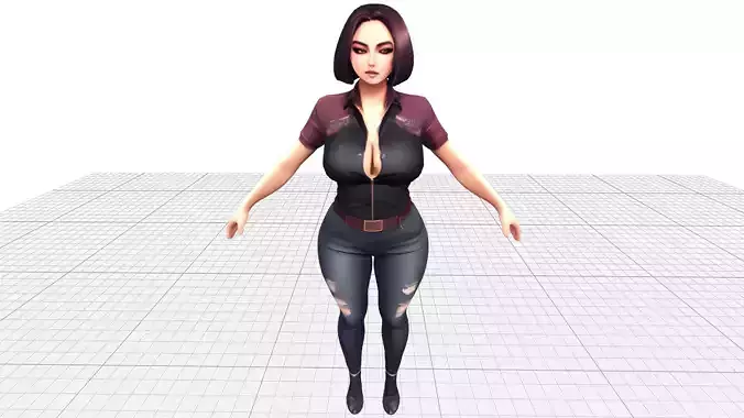 Luna - The Mysterious Rebel Low-poly 3D model