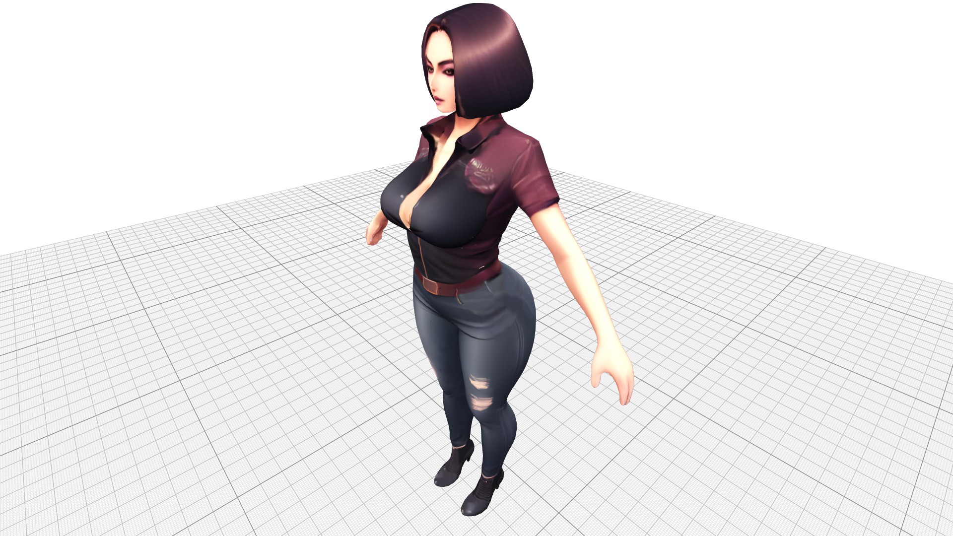 Luna - The Mysterious Rebel Low-poly 3D model_2