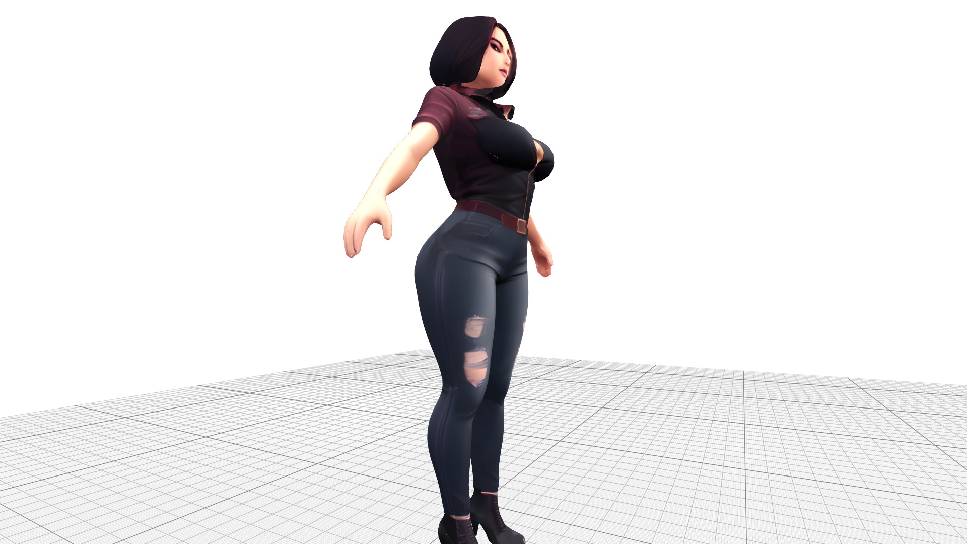 Luna - The Mysterious Rebel Low-poly 3D model_3