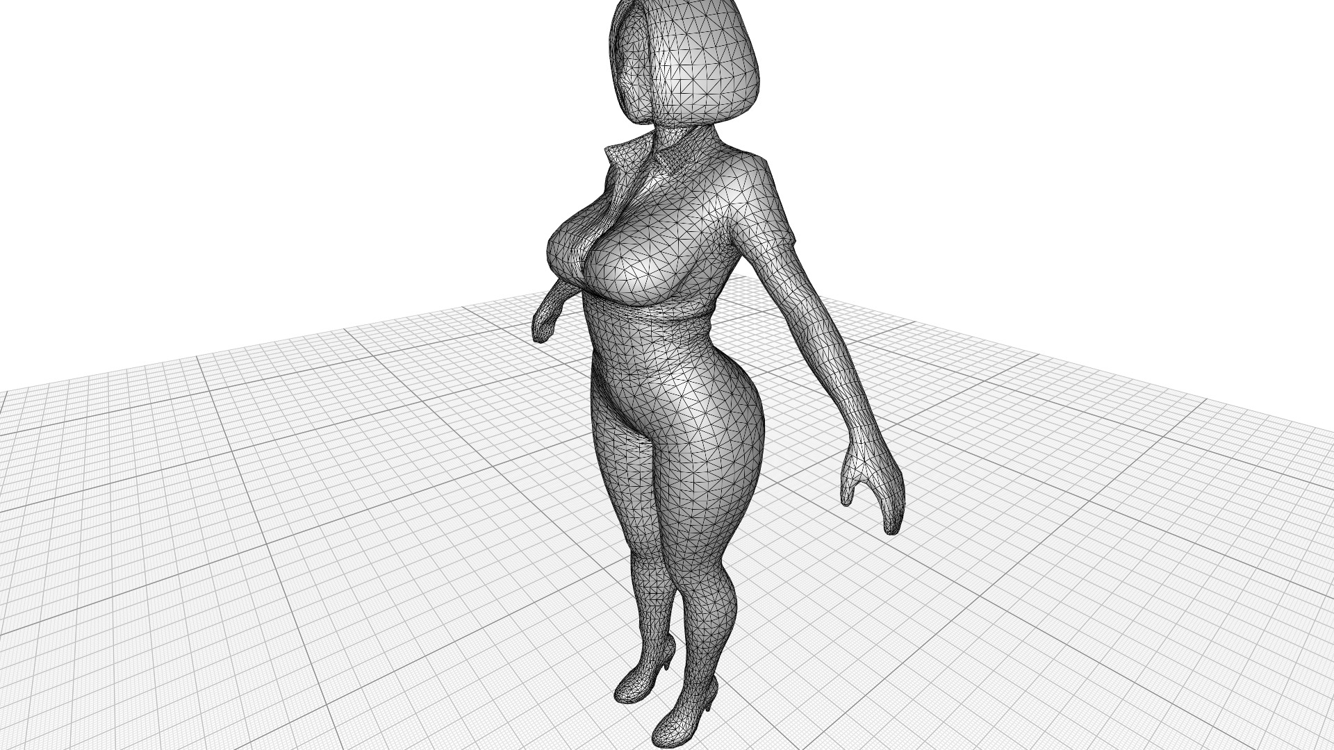Luna - The Mysterious Rebel Low-poly 3D model_12