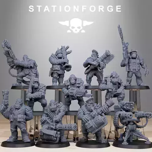 Orkaz Team Fighters 3D print model