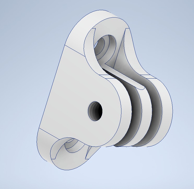 Gopro mount 3D print model_1