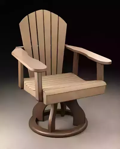 Detailed Wooden Arm Chair