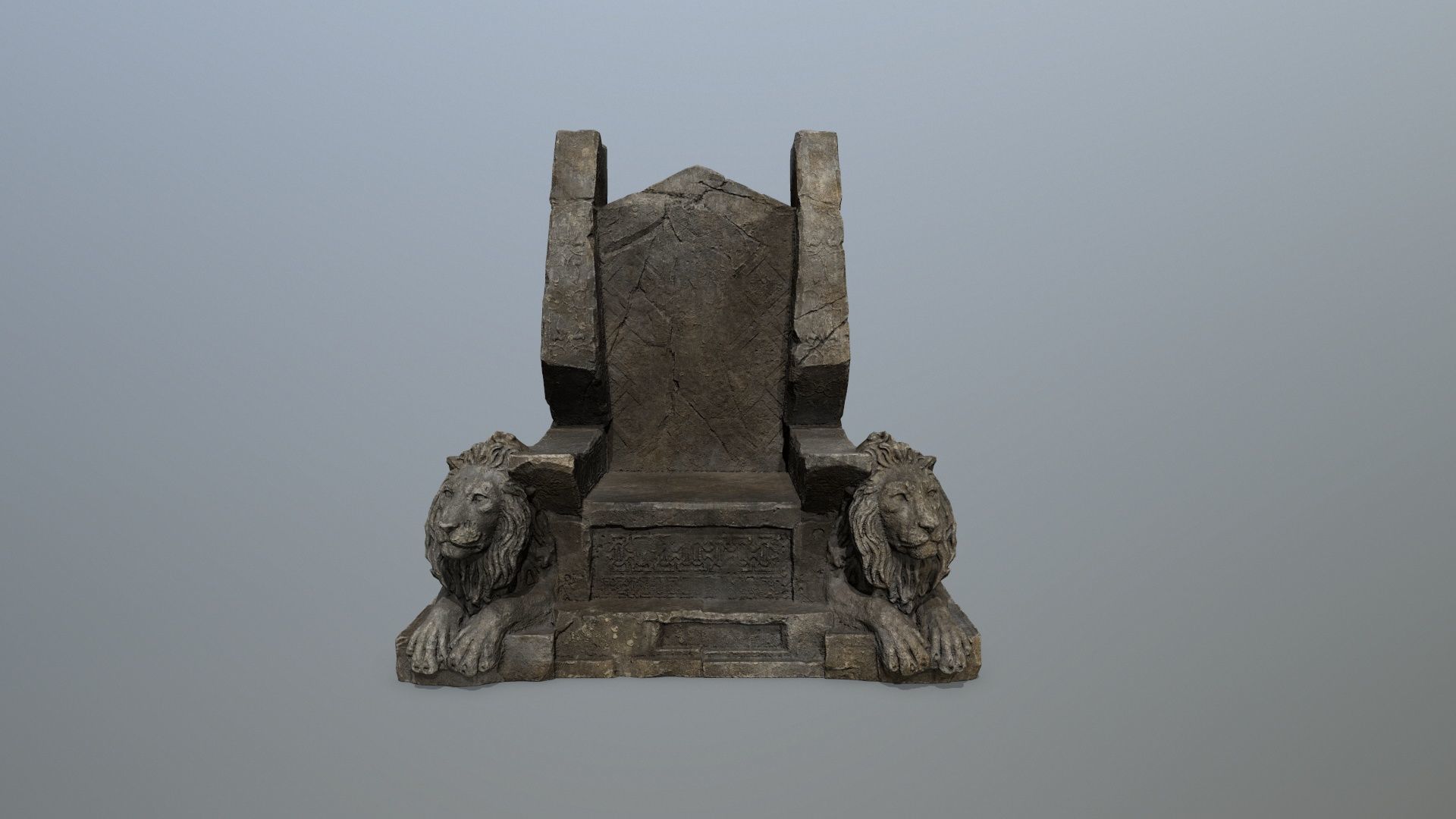 Lion Throne Low-poly 3D model_2
