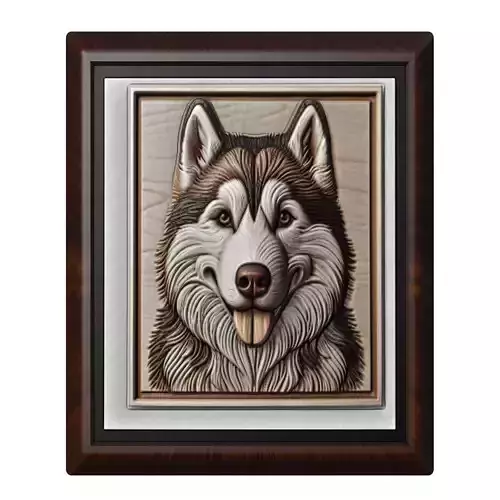 Dog Siberian Husky Animal 3D print model
