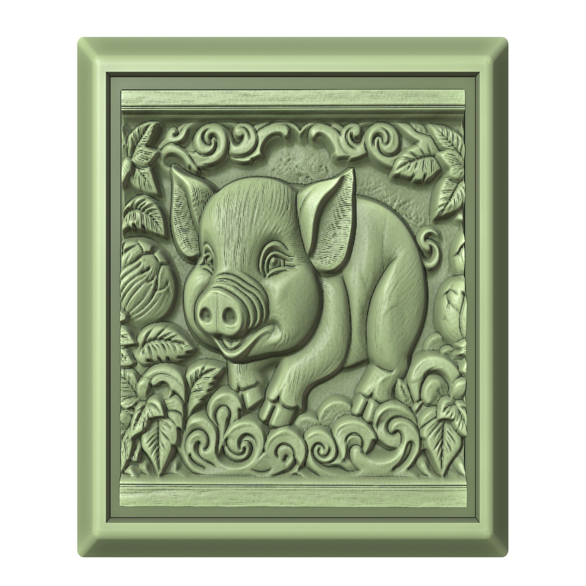 Pig Animal 3D print model_2