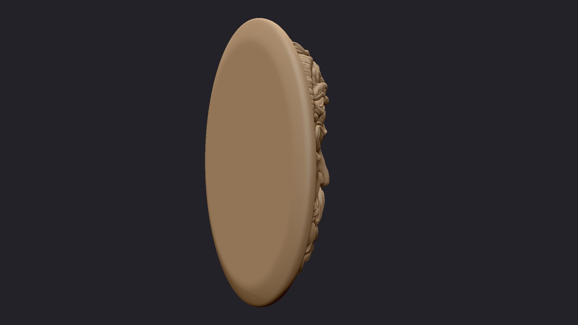 Roman Greek Zeus Sculptural wall relief plaque 3D print model_7