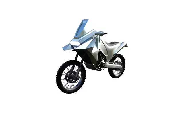 Adventure Motorcycle Low-poly 3D model