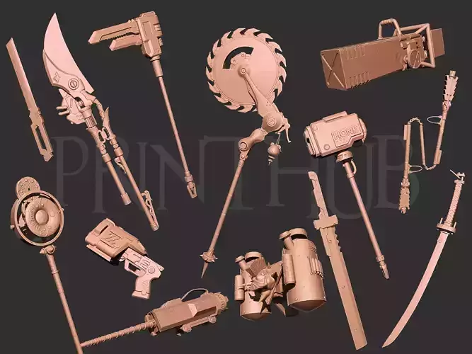 Zenless zone zero weapons  3D Model Collection
