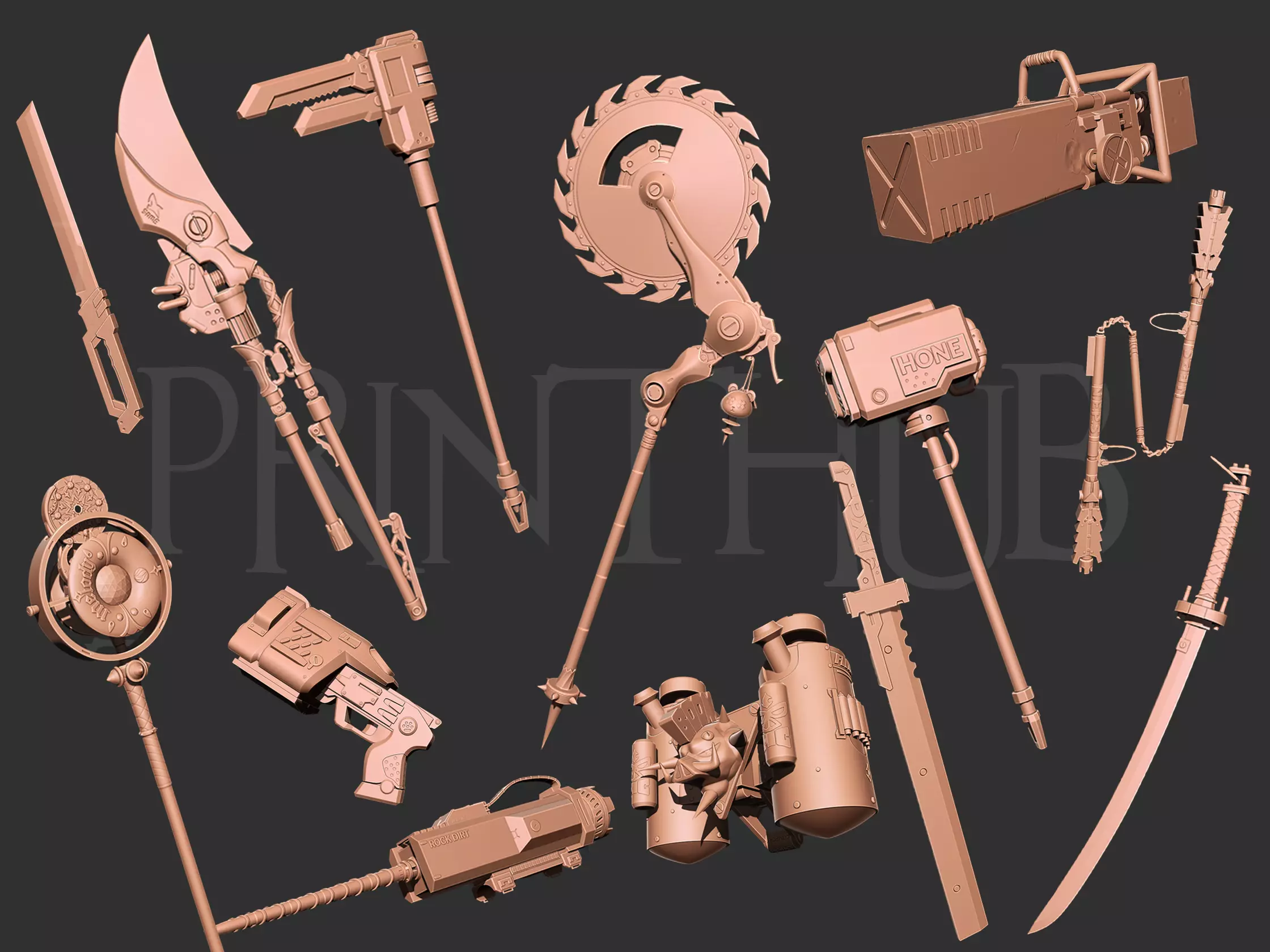 Zenless zone zero weapons  3D Model Collection_0