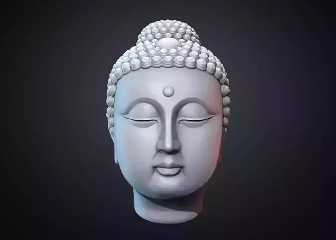 Gautama Buddha head sculpture