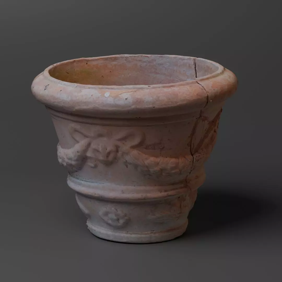 Old cracked vase 3D model