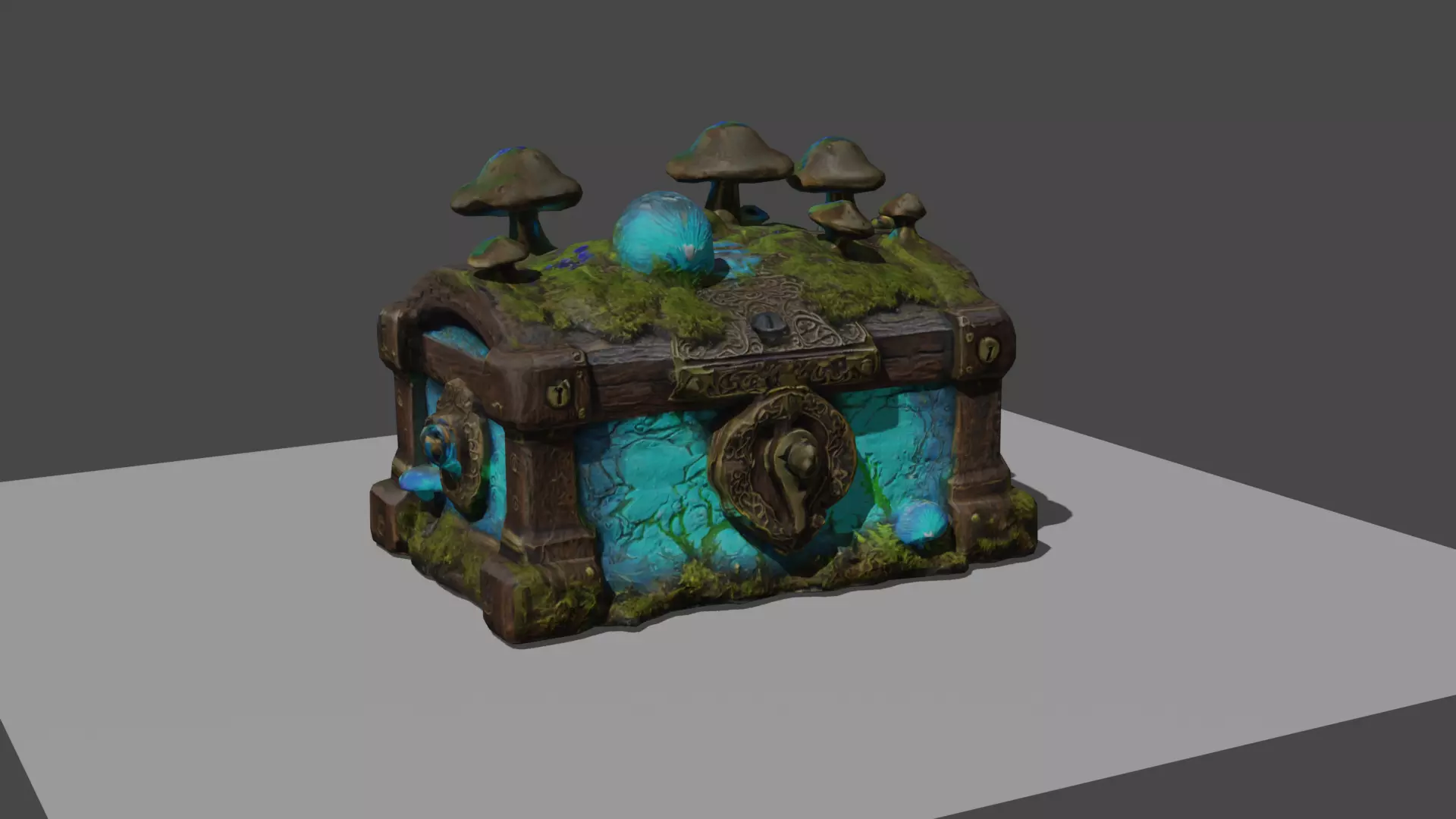 Fantasy Cartoon Chest Treasure Free 3D model