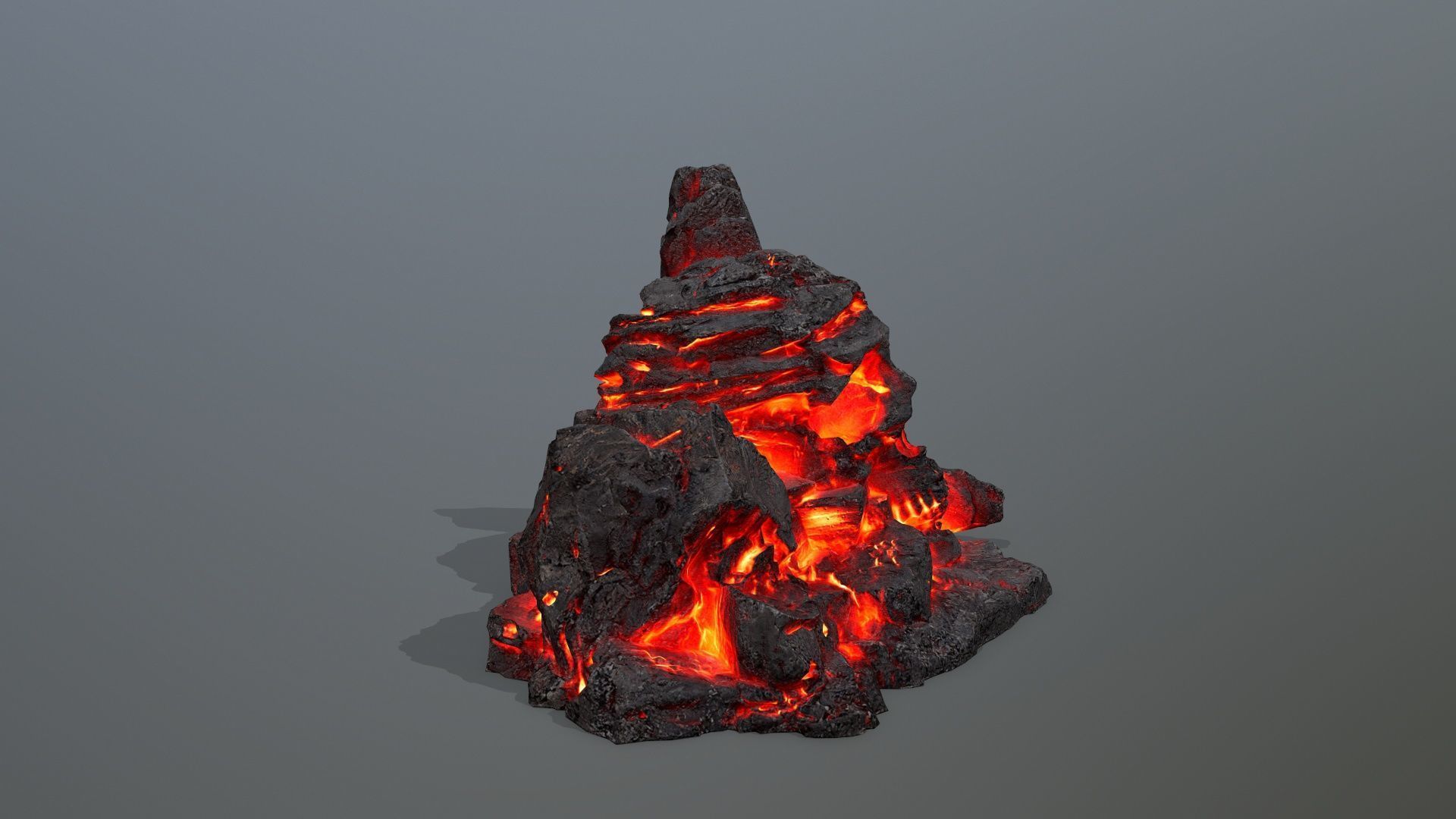 Skull Rock Low-poly 3D model_11